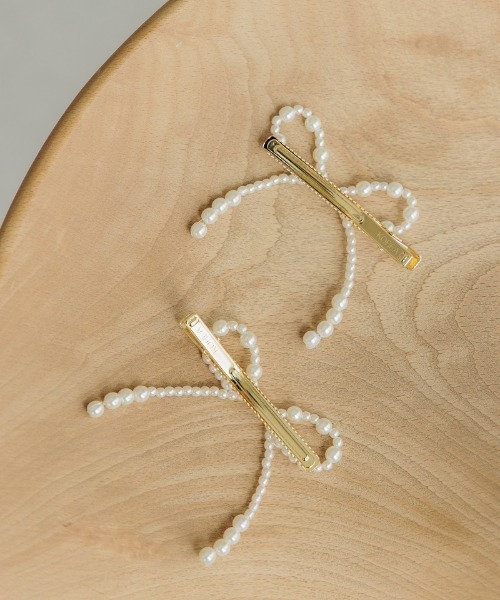 flower（フラワー）の「パールリボンクリップ（バレッタ/ヘアクリップ・レディース・A/B・FREE）」の5枚目の写真