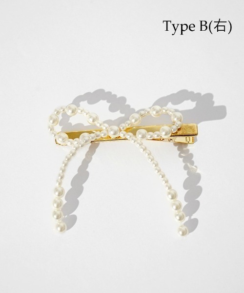 flower（フラワー）の「パールリボンクリップ（バレッタ/ヘアクリップ・レディース・A/B・FREE）」の3枚目の写真