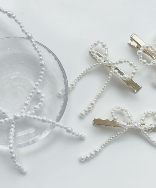 flower（フラワー）の「パールリボンクリップ（バレッタ/ヘアクリップ・レディース・A/B・FREE）」の12枚目の写真