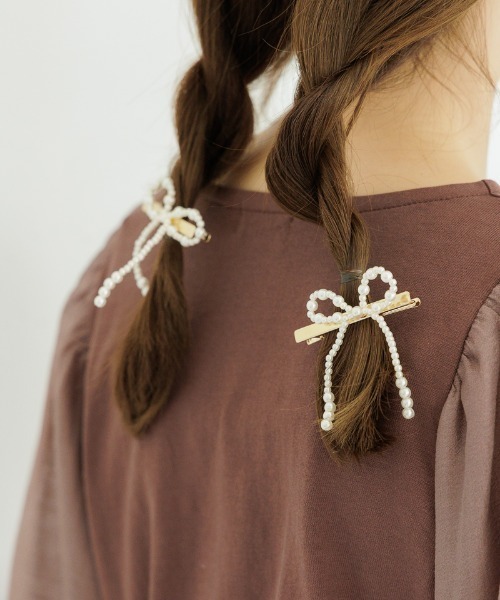 flower（フラワー）の「パールリボンクリップ（バレッタ/ヘアクリップ・レディース・A/B・FREE）」の10枚目の写真