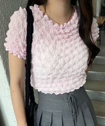 ぽこぽこシアーTシャツ
