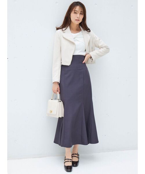 MERCURYDUO(マーキュリーデュオ)の「ツイステッドリブニット(ニット/セーター・レディース・パープル/オフホワイト/ブラック・FREE)」の9枚目の写真