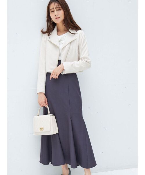 MERCURYDUO(マーキュリーデュオ)の「ツイステッドリブニット(ニット/セーター・レディース・パープル/オフホワイト/ブラック・FREE)」の10枚目の写真