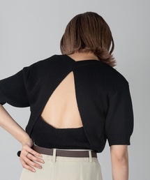 back open knit tops