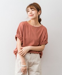 atONE 2WAYゴムギャザースリーブカットソー