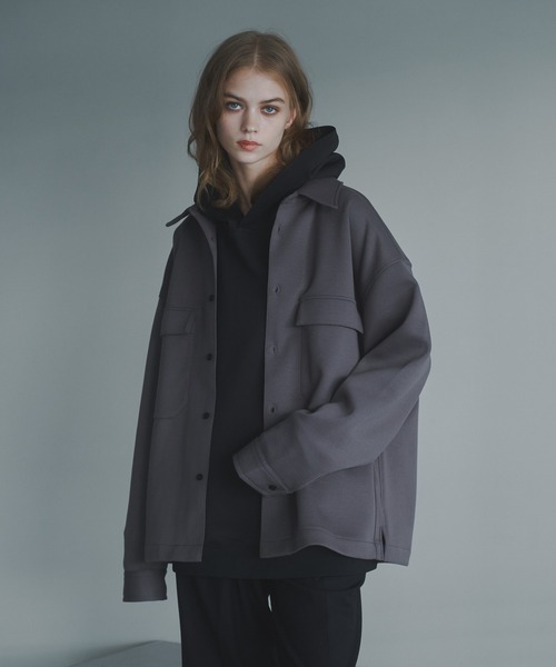 DOOPZ（ドープス）の「HEAVY PUNCH CPO JACKET - ヘビーポンチCPOジャケット（その他アウター・メンズ・ブラック/チャコールグレー・SMALL/MEDIUM/LARGE）」の2枚目の写真