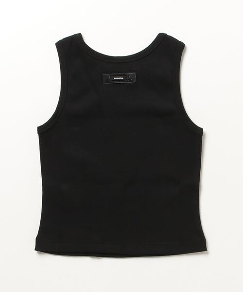 ESSENTIAL(エッセンシャル)の「ロゴ刺繍タンクトップ(WEB限定)(Tシャツ/カットソー・レディース・ブラウン/ブラック/オフホワイト・36/38)」の4枚目の写真