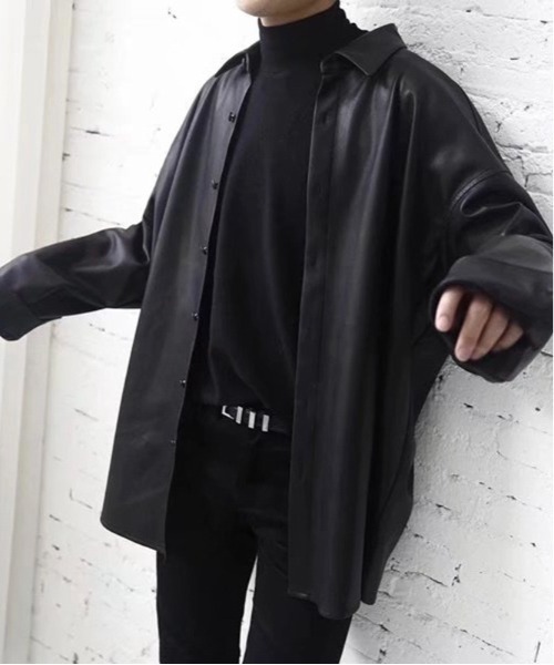 Burner(バーナー)の「【OKUOKU Recommend Select】フェイクレザー / シャツジャケット oku-outer-680734191334-38 U(シャツ/ブラウス・メンズ・A・M/S/XL/L)」の4枚目の写真
