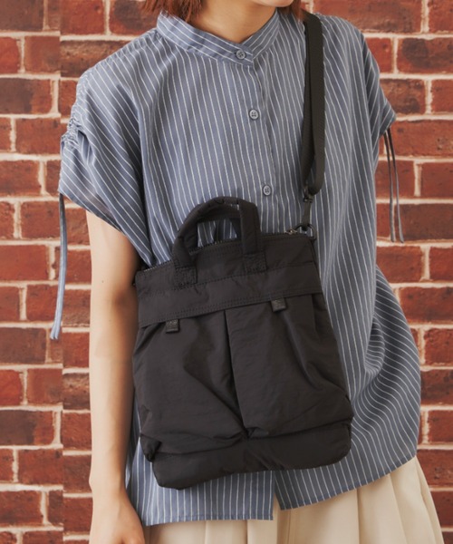 EDIT Gris（エディットグリ）の「2WAYポケットナイロンショルダーバッグ（ショルダーバッグ・レディース・ブラック/アイボリー・FREE）」の14枚目の写真