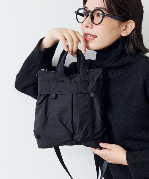 EDIT Gris（エディットグリ）の「2WAYポケットナイロンショルダーバッグ（ショルダーバッグ・レディース・ブラック/アイボリー・FREE）」の12枚目の写真
