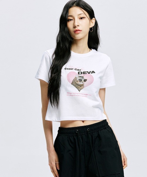 ALAND(エーランド)の「YOUTHKREW/DEVAハートT 2970877(Tシャツ/カットソー・レディース・ホワイト/ブラック/ブルー・FREE)」の20枚目の写真