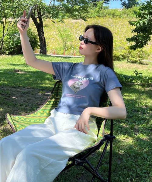ALAND(エーランド)の「YOUTHKREW/DEVAハートT 2970877(Tシャツ/カットソー・レディース・ホワイト/ブラック/ブルー・FREE)」の21枚目の写真