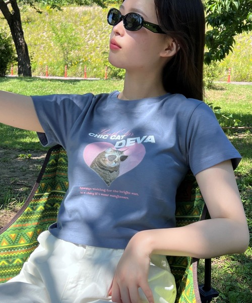 ALAND(エーランド)の「YOUTHKREW/DEVAハートT 2970877(Tシャツ/カットソー・レディース・ホワイト/ブラック/ブルー・FREE)」の14枚目の写真