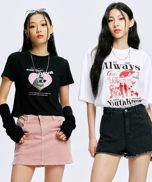 ALAND(エーランド)の「YOUTHKREW/DEVAハートT 2970877(Tシャツ/カットソー・レディース・ホワイト/ブラック/ブルー・FREE)」の22枚目の写真