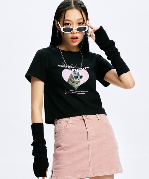 ALAND(エーランド)の「YOUTHKREW/DEVAハートT 2970877(Tシャツ/カットソー・レディース・ホワイト/ブラック/ブルー・FREE)」の16枚目の写真