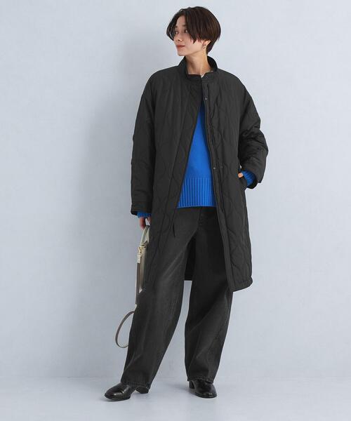 green label relaxing（グリーンレーベルリラクシング）の「［size SHORT/TALLあり］2WAY パデッド モッズ コート -ウォッシャブル・撥水-（モッズコート・レディース・モカ/オフホワイト/ブラック・36/38/SHORT/TALL）」の5枚目の写真