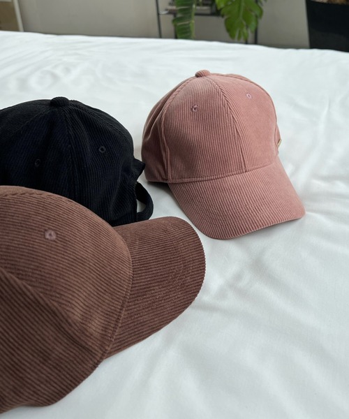 Doux archives(ドゥアルシーヴ)の「コーデュロイキャップ(キャップ・レディース・ブラウン/ピンク/ブラック・FREE)」の5枚目の写真