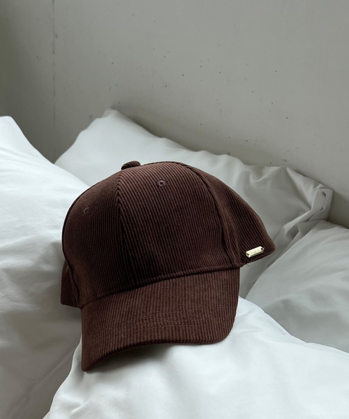 Doux archives(ドゥアルシーヴ)の「コーデュロイキャップ(キャップ・レディース・ブラウン/ピンク/ブラック・FREE)」の12枚目の写真