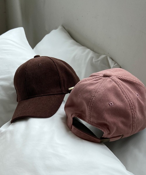 Doux archives(ドゥアルシーヴ)の「コーデュロイキャップ(キャップ・レディース・ブラウン/ピンク/ブラック・FREE)」の7枚目の写真