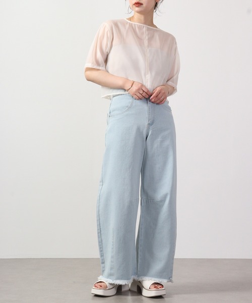 Blasty(ブラスティー)の「BLASTY カーブデニム(デニムパンツ・レディース・ブラック/サックスブルー/ライトブルー・M)」の12枚目の写真