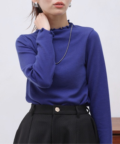 Chez toi（シェトワ）の「メロー長袖T（Tシャツ/カットソー・レディース・オフホワイト/アイボリー/ブルー/ブラック・FREE）」の2枚目の写真