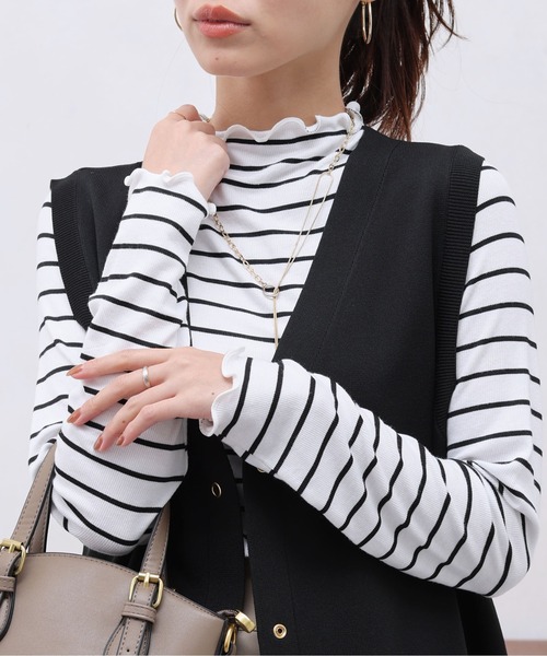 Chez toi（シェトワ）の「メロー長袖T（Tシャツ/カットソー・レディース・オフホワイト/アイボリー/ブルー/ブラック・FREE）」の3枚目の写真