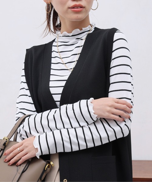 Chez toi（シェトワ）の「メロー長袖T（Tシャツ/カットソー・レディース・オフホワイト/アイボリー/ブルー/ブラック・FREE）」の6枚目の写真