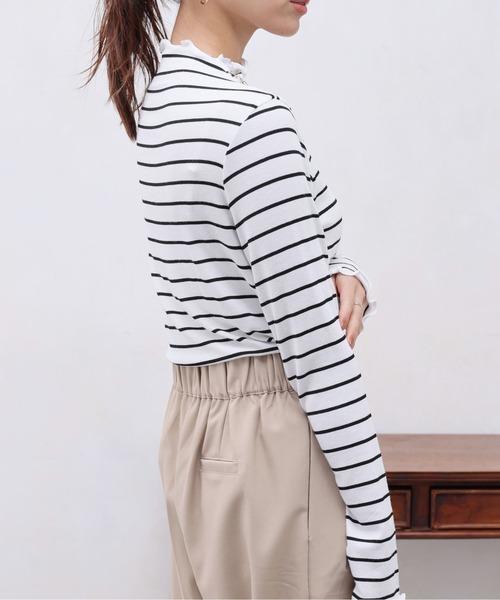 Chez toi（シェトワ）の「メロー長袖T（Tシャツ/カットソー・レディース・オフホワイト/アイボリー/ブルー/ブラック・FREE）」の10枚目の写真