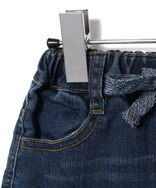 CIAOPANIC TYPY（チャオパニックティピー）の「KIDS デニムイージーショートパンツ（デニムパンツ・キッズ・インディゴブルー/ホワイト・105/125/115/135/95）」の5枚目の写真