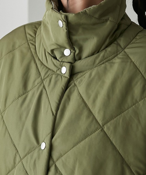 forksy.（フォルクシー）の「【forksy.】マルチウェイ中綿リバーシブルダイヤキルティングミドルコート（ブルゾン・レディース・カーキ/アイボリー/ブラック・FREE）」の19枚目の写真