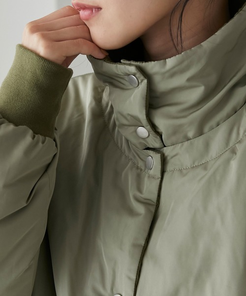 forksy.（フォルクシー）の「【forksy.】マルチウェイ中綿リバーシブルダイヤキルティングミドルコート（ブルゾン・レディース・カーキ/アイボリー/ブラック・FREE）」の20枚目の写真