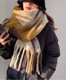 ｔｏｌｅｎｅ | チェックボリュームフリンジマフラー(マフラー)