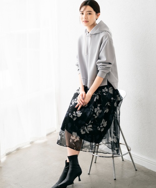 MISCH MASCH（ミッシュマッシュ）の「■2023秋冬新作■ダンボールニットプルオーバー/MM338203（パーカー・レディース・モカ/ライトブルー/ピンク/ブラック・M/S）」の8枚目の写真