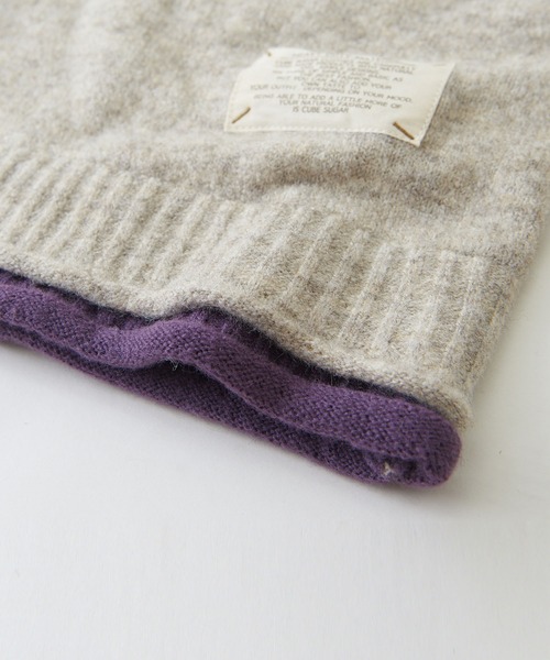 CUBE SUGAR（キューブシュガー）の「ヤクフィールニット配色レイヤードプルオーバー（ニット/セーター・レディース・ブルー/レッド/ベージュ・M）」の19枚目の写真