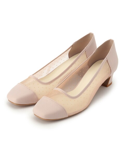 ESPERANZA(エスペランサ)の「◆メッシュドットヒールパンプス 結婚式二次会 パーティー(パンプス・レディース・チョコ/ブラック系8・24.0cm/23.5cm/22.5cm/24.5cm/23.0cm)」の5枚目の写真