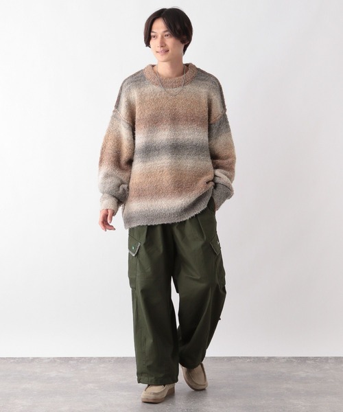 RAGEBLUE(レイジブルー)の「ブークレグラデーションクルーネックルーズニット(ニット/セーター・メンズ・ブラウン/ブラック/ブルー・MEDIUM/LARGE)」の13枚目の写真