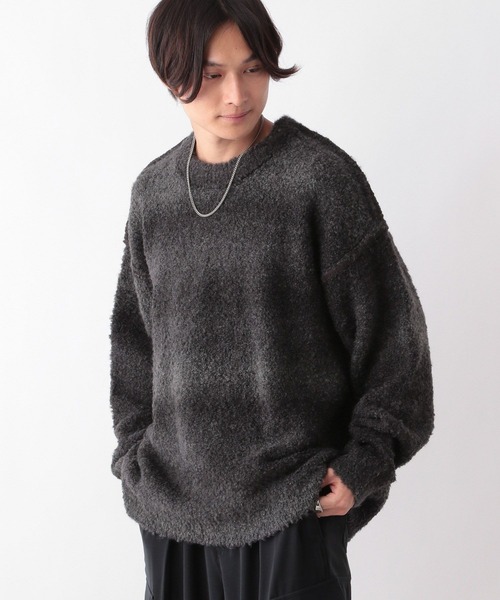 RAGEBLUE(レイジブルー)の「ブークレグラデーションクルーネックルーズニット(ニット/セーター・メンズ・ブラウン/ブラック/ブルー・MEDIUM/LARGE)」の5枚目の写真