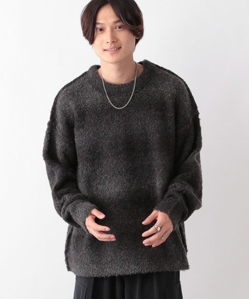 RAGEBLUE(レイジブルー)の「ブークレグラデーションクルーネックルーズニット(ニット/セーター・メンズ・ブラウン/ブラック/ブルー・MEDIUM/LARGE)」の11枚目の写真