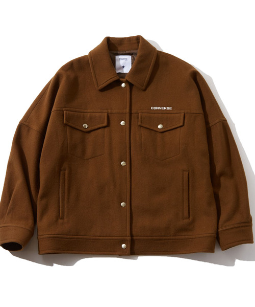 CLANE(クラネ)の「【CONVERSE TOKYO × CLANE】PATCH MELTON BLOUSON(UNISEX)(ブルゾン・レディース・ブラック/ブラウン・FREE)」の6枚目の写真