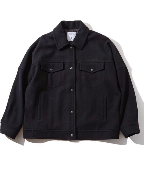 CLANE(クラネ)の「【CONVERSE TOKYO × CLANE】PATCH MELTON BLOUSON(UNISEX)(ブルゾン・レディース・ブラック/ブラウン・FREE)」の4枚目の写真