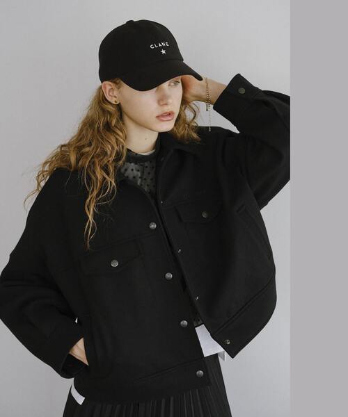 CLANE(クラネ)の「【CONVERSE TOKYO × CLANE】PATCH MELTON BLOUSON(UNISEX)(ブルゾン・レディース・ブラック/ブラウン・FREE)」の3枚目の写真