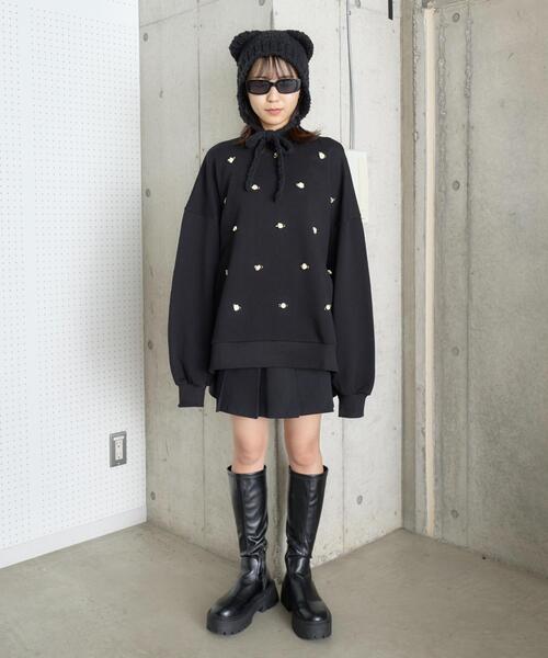 PHILLY(フィリー)の「【PHILLY】クマ耳ニットキャップ(ニットキャップ/ビーニー・レディース・ブラック/ベージュ/ブラウン・FREE)」の8枚目の写真