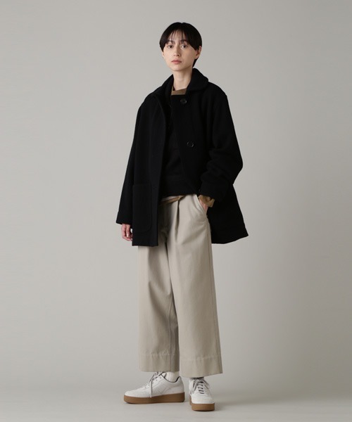 MHL.（エムエイチエル）の「HEAVY COTTON WOOL DRILL（その他アウター・レディース・ブラック/ライトベージュ・1/2）」の3枚目の写真