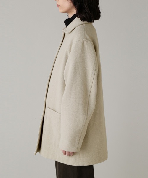 MHL.（エムエイチエル）の「HEAVY COTTON WOOL DRILL（その他アウター・レディース・ブラック/ライトベージュ・1/2）」の7枚目の写真