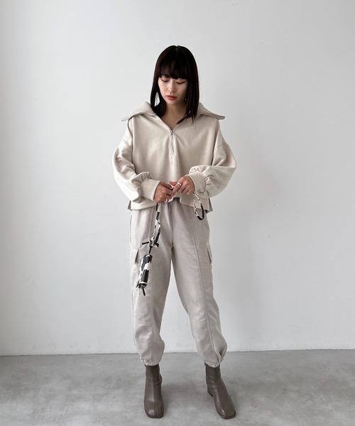 EPIMI E'PIMMY（エピミエピミー）の「スエードポンチカーゴパンツ（カーゴパンツ・レディース・アイボリー/ブラック/グレー・MEDIUM）」の11枚目の写真