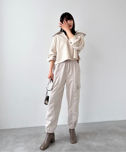 EPIMI E'PIMMY（エピミエピミー）の「スエードポンチカーゴパンツ（カーゴパンツ・レディース・アイボリー/ブラック/グレー・MEDIUM）」の16枚目の写真