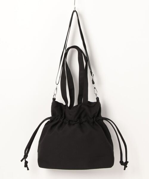 Mignonjour（ミニョンジュール）の「Mignonjour/巾着トートバッグ M2225（トートバッグ・レディース・ブラック/ベージュ/アイボリー・FREE）」の6枚目の写真