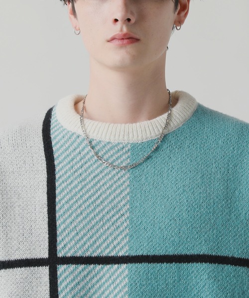 セーターさま専用 MEN'S MELROSE セーター ニット 洗える ストレッチ畦モックネック