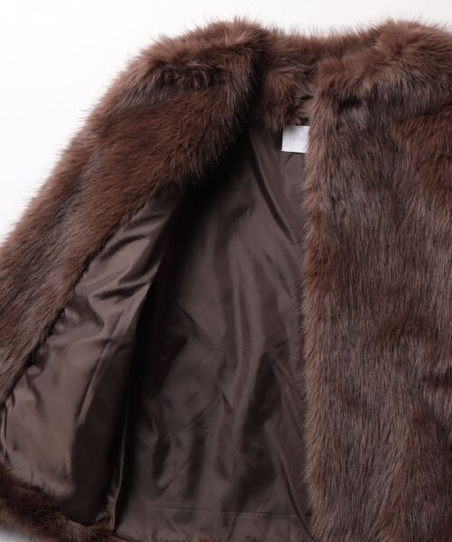 archives(アルシーヴ)の「〈Ltd.〉NoCollar Volume Fur Coat(その他アウター・レディース・ブラウン/アイボリー・MEDIUM)」の11枚目の写真