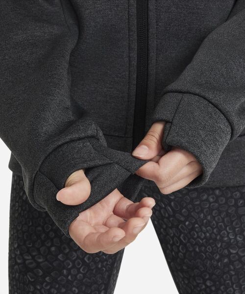 NIKE（ナイキ）の「ナイキ Therma-FIT マルチ+ ジュニア フルジップ トレーニングパーカー / Nike Therma-FIT Multi+ Big Kids' Full-Zip Training Hoodie（パーカー・キッズ・ブラック/グレー系その他・130/160/150/170/140）」の6枚目の写真